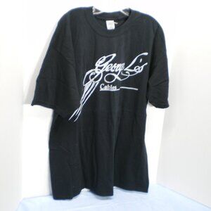 George L's Cables Black Short-Sleeve Graphic Tee, Size XL
